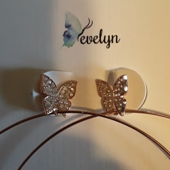 Evelyn Lozada Butterfly Hoop Earrings 4 